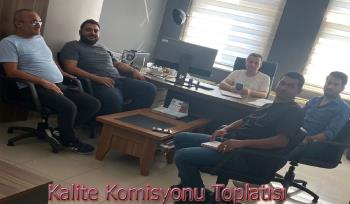  Daire Başkanlığımızca Eylül Ayı Kalite Komisyonu Toplantısı Yapıldı